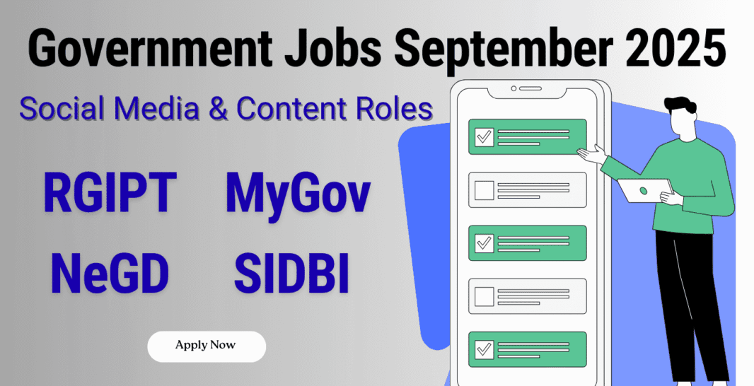 Most of the candidates looking new government notification for job and career bcoz all student want to get a good life but in 2025 social media marketing content writing and digital marketing boost career bcoz of digital india programme so all govt dept also want present in digital plateform in sep 2025 multiple department hire some skill candidate who have good skill of content writing, content marketing, social media management online event management check the details below
